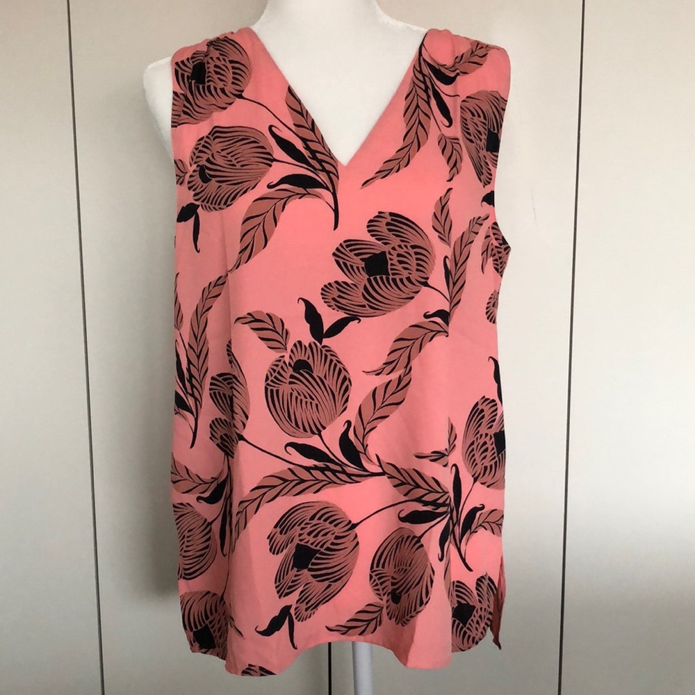 Ann Taylor Floral Sleeveless Shirt